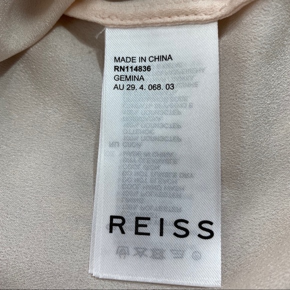 REISS Natural Gemina Lace Fit And Flare Dress New - Picture 7 of 11